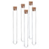 PATIKIL 15ml Plastic Test Tubes with Cork Stoppers, 5Pcs for Scientific Party Decoration, Clear