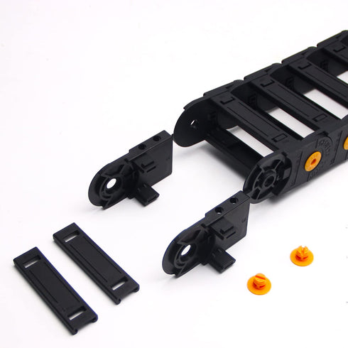 Heyiarbeit R100 Cable Drag Chain 1Meter Carrier Drag Chain Cable Wire 35x100mm with End Connectors for Electrical