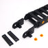 Heyiarbeit R100 Cable Drag Chain 1Meter Carrier Drag Chain Cable Wire 35x100mm with End Connectors for Electrical