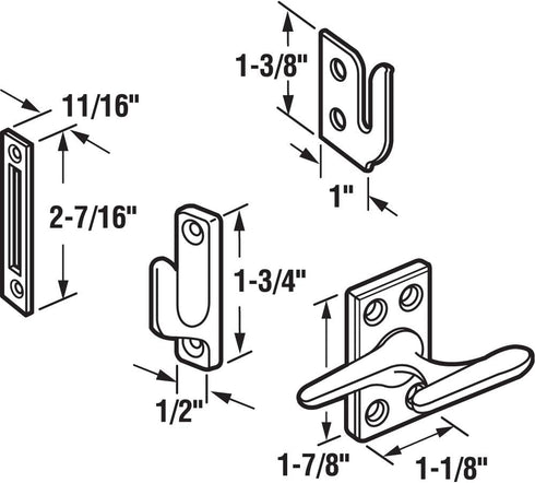 Prime-Line H 4158 Satin Nickel Casement Window Lock (Single Pack)