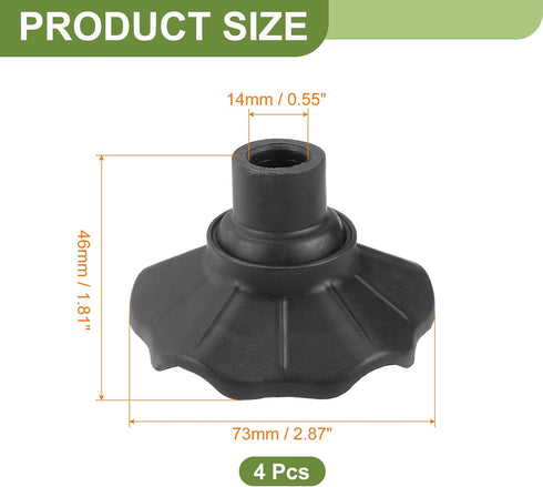 4Pcs 0.55 Inch uxcell Camping Chair Feet, Plastic Furniture Leg Cover for Legs, Anti-Sinking Frog Feet for Outdoor Moon