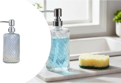 Syyavrrta Refillable Glass Hand Sanitizer Bottle for Travel Home and Hotel Use
