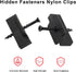 50Pcs Black Nylon Plastic Hidden Fasteners Clips for Deck Fastening, Universal Deck Fastener Clips with Metal Screws