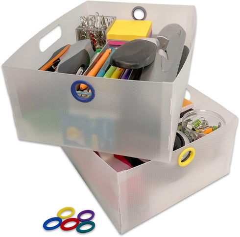 TierDrop Desktop Organizer Storage Drawers - Clear the Clutter and Keep Desk Accessories Organized (Set of 2)