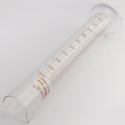 Stonylab 1-Pack Graduated Cylinder, Borosilicate Glass, 1000 ml Heavy Wall Measuring Cylinder