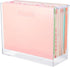 Hanging File Organizer Box - Acrylic File Folder Organizer for Letter Size Folders with Handles, Clear Desk Hanging