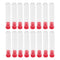 Othmro 100pcs Clear Plastic Test Tubes with Red Caps, 12x60mm Mini Test Tubes for Jewelry and Specimen