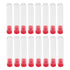 Othmro 100pcs Clear Plastic Test Tubes with Red Caps, 12x60mm Mini Test Tubes for Jewelry and Specimen