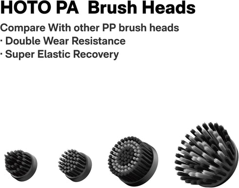 16 HOTO PCS Replacement Brush Heads for Wand Grout Brush, Suitable Electric Scrubber Only, Cordless Spin Scrubber