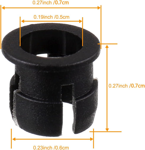 BOJACK 100 Pieces Black Plastic 5mm LED Holder, LED Bezel Holder for Light Emitting Diode Mounting