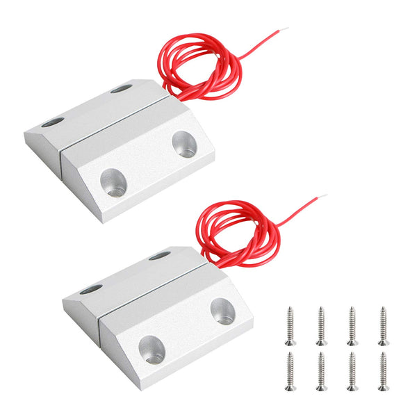 Aoje-Link MC-56 NO Wired Magnetic Switch Door Window Reed Switch Micro Alarm Security Silver Gray 2pcs