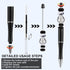 Whaline 24Pcs Beadable Pen, Black Gold Silver Ballpoint Gel Ink Pen, Retractable Writing Pens with Extra Refills for