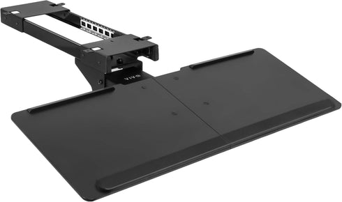 VIVO Adjustable Computer Keyboard and Mouse Platform Tray Deluxe Smooth Rolling Track Under