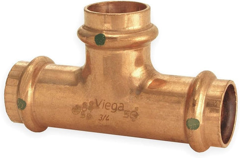 VIEGA 77377 Propress Zero Lead Copper Tee, 1/2" Press x Press (5-Pack)