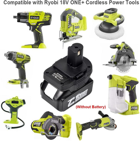 Makita 18V Lithium Battery Adapter for Ryobi 18V One+ Cordless Tool, Converts BL1860B, BL1850B, BL1840, BL1830B