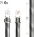 Flextron FTWC-S34-24F 24" Corrugated Connector for Water Heater with 3/4" Fip and 3/4" Pex Ends, Stainless Steel by Flextron