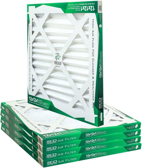 1Pcs ECO POWER 12x12x1 Air Filter MERV 11, Pleated HVAC AC Furnace Replacement (Actual Size: 11.6 x 11.6 x 0.75)