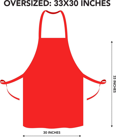 Pack Arkwright Bib Aprons Bulk - Long, Oversized Professional Restaurant Quality, Unisex Kitchen Work Apron for Chefs