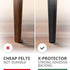 235 pcs Brown & Black Felt Furniture Pads by X-Protector for Hardwood Floors - Ideal Protectors for Furniture