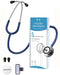 FriCARE Dual Head Stethoscope for Nurses, Medical Students, Navy Blue Tube, Stainless Steel Chestpiece