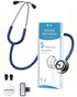 FriCARE Dual Head Stethoscope for Nurses, Medical Students, Navy Blue Tube, Stainless Steel Chestpiece