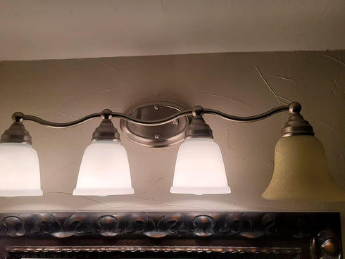 4 Pack 1.65" Frosted Glass Lamp Shade Replacement with Fitter Opening for Ceiling Fan Light Kit Wall Sconce Pendant