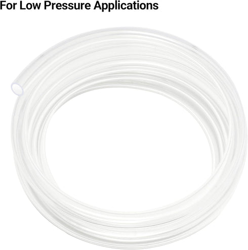 3/8’’ ID × 1/2’’ OD Clear Plastic Vinyl Tubing, 10 ft Flexible PVC Hose for Water, Air, Oil Transfer