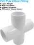 Piutouyar 4 1" Elbow 4 Elbow Pcs Cross PVC Pipe Fitting, Way Furniture Grade Pipe Connector PVC Fitting Pipe Corner