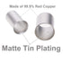 10-Sizes Copper Wire Ferrules Assortment Kit - Matte Tin Plating Pin Ferrules (390PCS KIT)