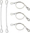 PUSNMI Stainless Steel Cable with Loops, Vinyl Coated Wire Rope Lanyard Lock Security