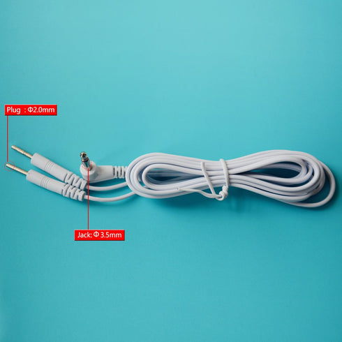 DC 3.5mm Length 60'' Electrode Wires for Tens EMS Machine, Pack of 2