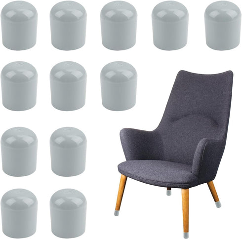 weigongr 7/8 Inch 12Pcs Folding Chair Leg Caps, Plastic Chair Leg Caps Heavy Duty Chair Caps for Legs Glides Round