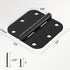 48 Pack 3.5 Inch 5/8"Radius 3-1/2"Flat 3 Ball Bearing Door Hinges Matte Black Round Anti Squeak Interior Iron Bifold