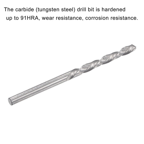 uxcell Solid Carbide Twist Drill Bits 2.8mm, Metric Left Hand Spiral Flutes for Stainless Steel, 2pcs