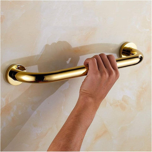ALDEPO Grab Bars Golden Handrail, Brass Safety for Bathtub, Support Rails for Bathroom,