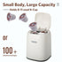 Mini Countertop Trash Can with Press Type Lid, 1.5 L / 0.40 Gal Wastebasket Dispenser, 3 Rolls of Trash Bags (White)