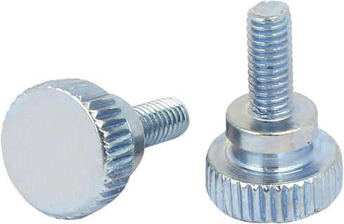 uxcell M4x10mm Flat Knurled Head Fully Threaded Thumb Screws Bolts Fastener 15pcs