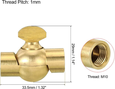 M10 180 PATIKIL Sloped Ceiling Adapter, Rotatable Swivel Hanging Angled Brass Light Fixture Degrees Adjustment