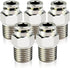 TAILONZ PNEUMATIC 304 Stainless Steel Male Straight 4MM Tube OD x 1/8 Inch NPT Push to Connect Fittings (Pack of 2)