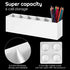 Jetec Acrylic Pencil Holder, 6 Compartments Pen Organizer for Desk Accessories, Makeup Storage Box (White)
