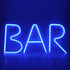 ENUOLI LED Blue Neon Letter Signs Night Light Battery or USB Operated LED Marquee Letters Neon Art Decorative Lights