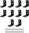 JCBIZ 10PCS 90 Degree L Shape Furniture Connector Corner Code Shelf Bracket Stainless