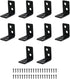 JCBIZ 10PCS 90 Degree L Shape Furniture Connector Corner Code Shelf Bracket Stainless