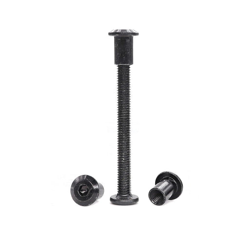 cSeao 10-Pack M6 50mm Countersunk Black Hex Socket Cap Furniture Joint Connecting Allen Bolts Barrel Nuts Kit