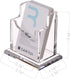 Desk-1 1 YUXUN Acrylic Business Card Holder Slot Tier, Vertical Business Card Holder for Women Men, Business Card