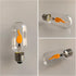 T45/T14 E26 Bulb, 2W 1800K Non-Dimmable 2-Pack LED Flame Warm Amber Clear Glass Cage, Flickering Fire Flame, Indoor Use