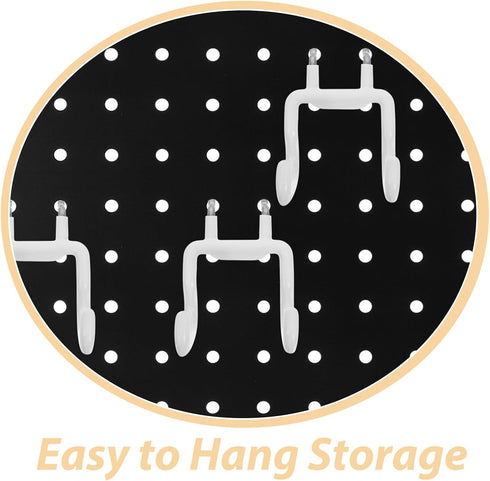 2pcs SECFOU White Pegboard Hooks Heavy Duty Garage Wall Hangers Utility Tool Holder for Workbench Storage