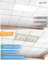 Velvessentia 3 Pack, 4x2 Fluorescent Light Covers for Ceiling Lights Happy Easter Magnetic Classroom Light Covers Feet