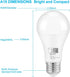Dusk to Dawn Light Bulbs, 4000K Cool White, 850LM, 60W Equivalent, LED 9.5W, A19 E26 Base, 2-Pack, HQ-H013