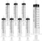 Plastic Syringes, 8pcs No Needle 10ml Liquid Measuring Syringe with Luer Slip Tip for Refilling and Measuring